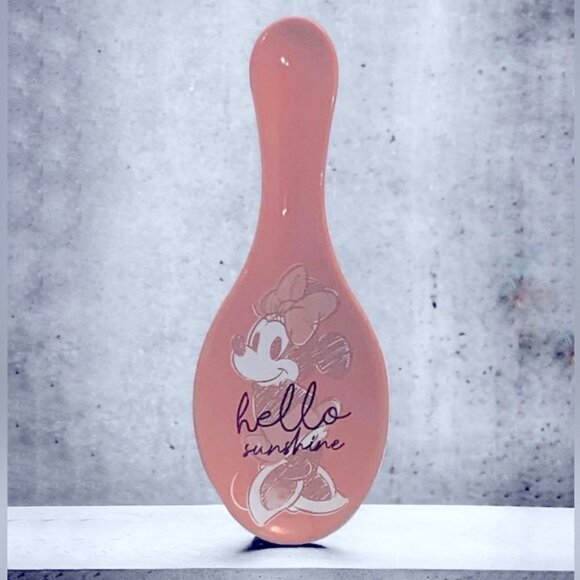 Disney Other - Disney Minnie Mouse Spoon Rest Ceramic Hello Sunshine NWT Mid Century Pink Coral